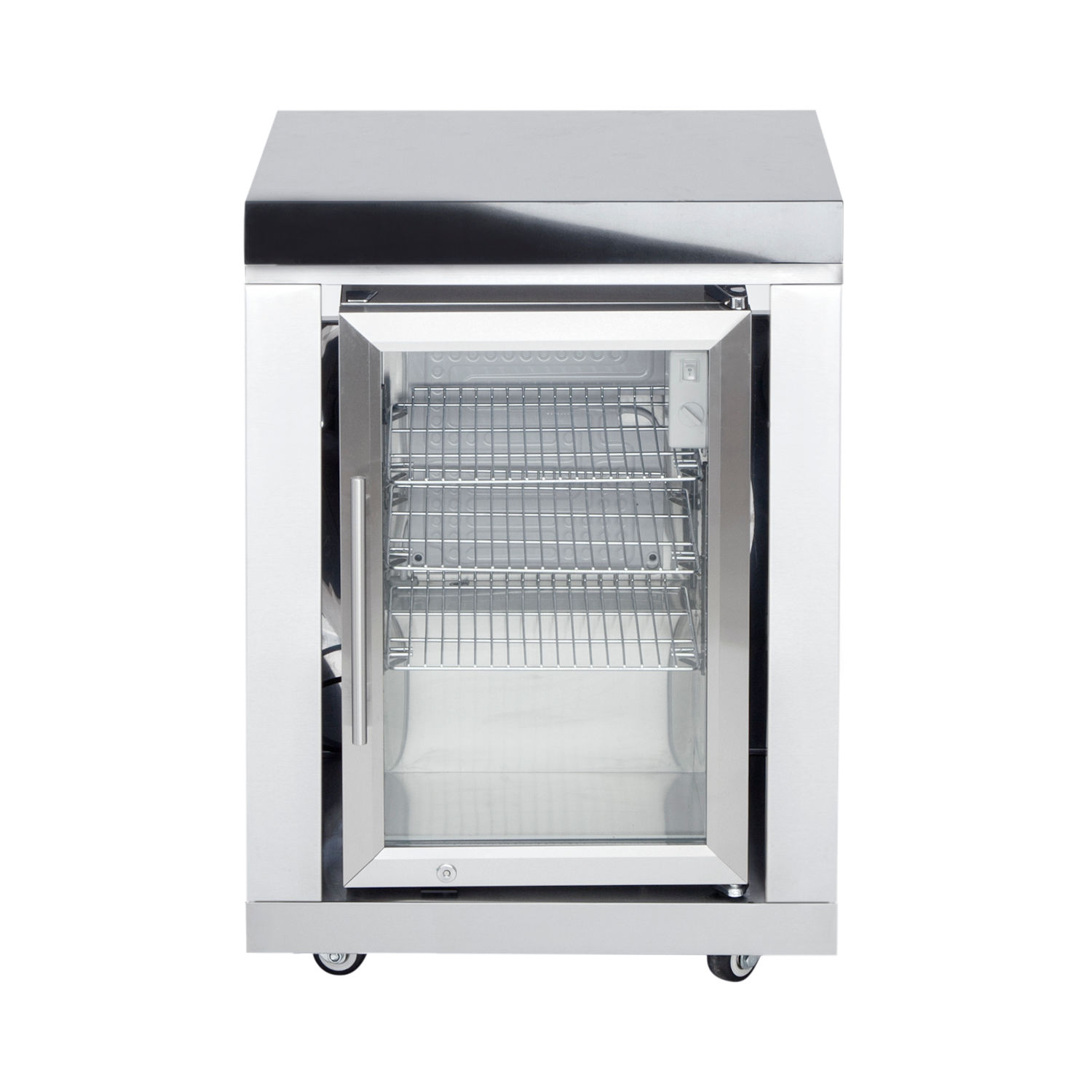 Allgrill Top-Line modulare Outdoorküche Edelstahl Modul 10 Anbau-Kühlschrank 63 Liter