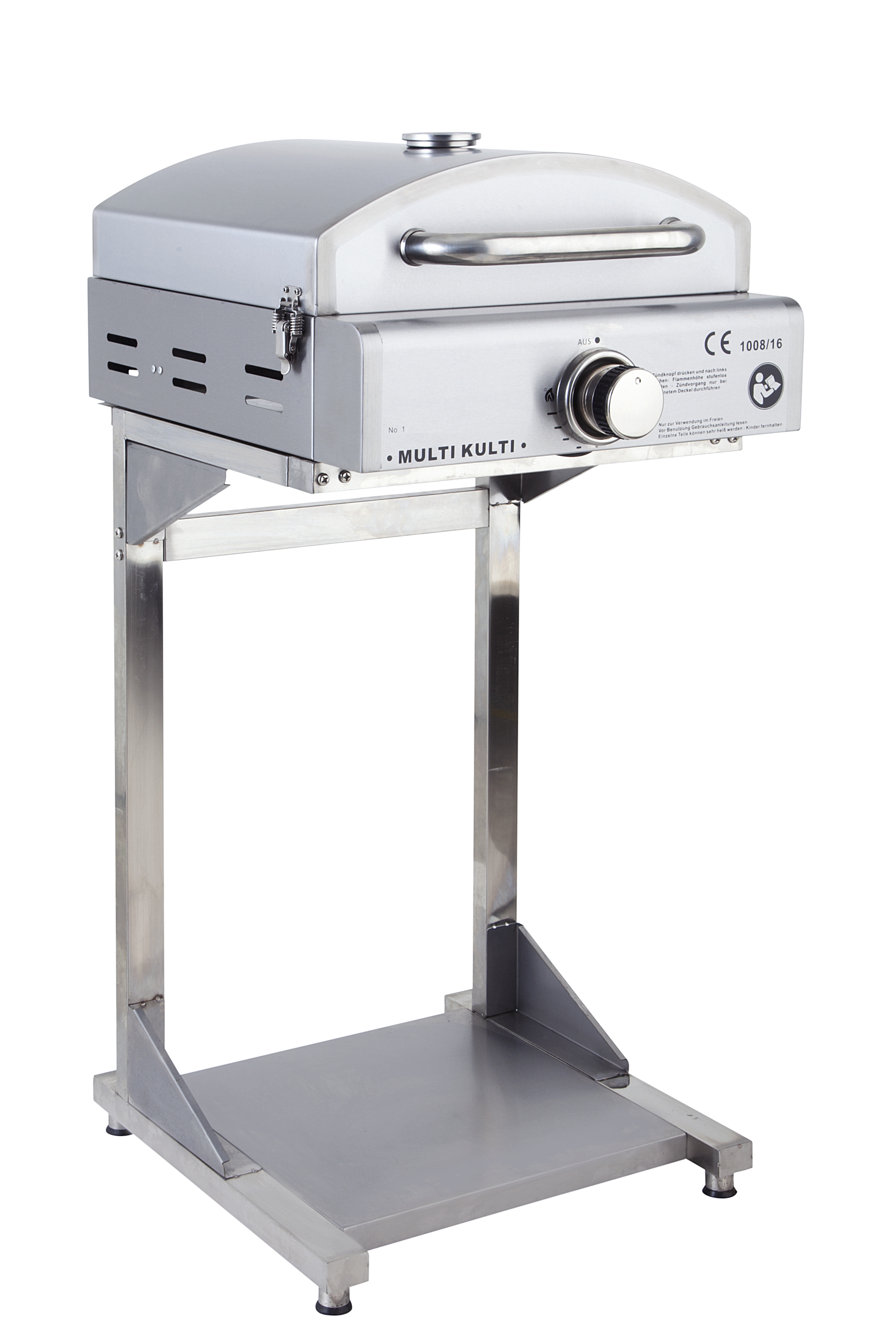 Allgrill MULTI-KULTI Gasgrill mit Steakzone-Keramikbrenner + Unterbau Fuß Ständer