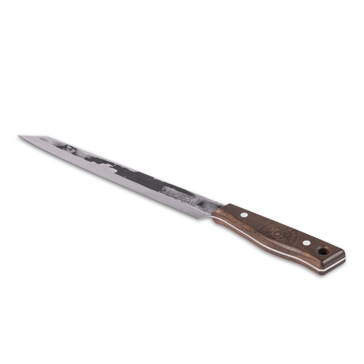 Petromax Tranchiermesser 24 cm Klinge aus rostfreiem Stahl mit Griff aus Walnussholz