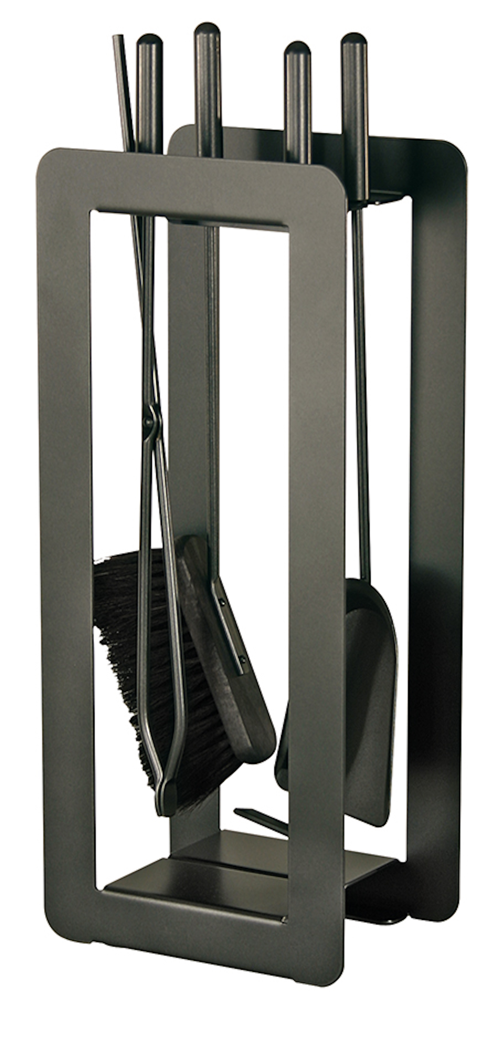 Heibi Kaminbesteck aus Stahl 5-teilig schwarz glimmer modern 22,5x16x59 cm