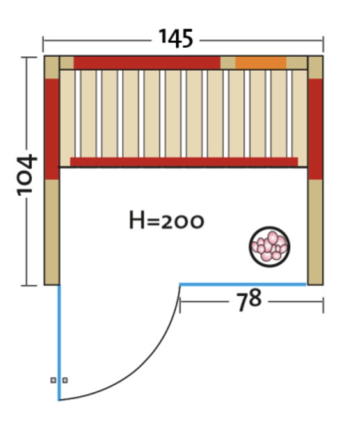 Infraworld TrioSol Natura 145 Glas Fichte Infrarotkabine mit ABC-Strahler Salzverdampfer