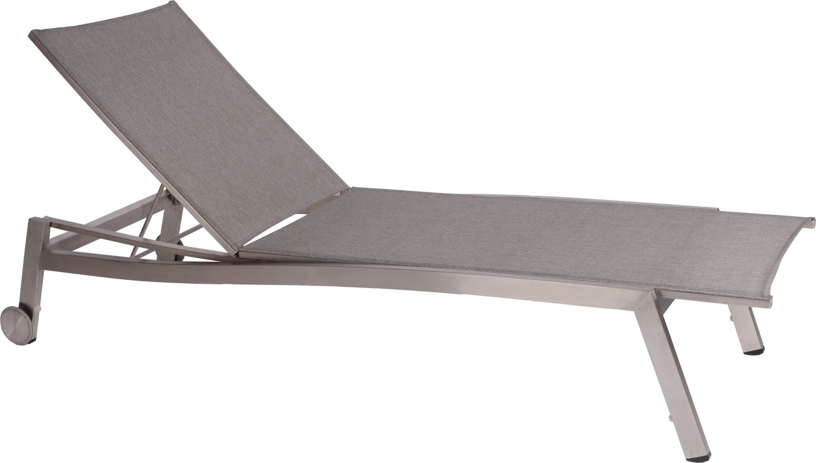 Stern Allround Rollenliege Sonnenliege Gartenliege Relaxliege Aluminium leinengrau