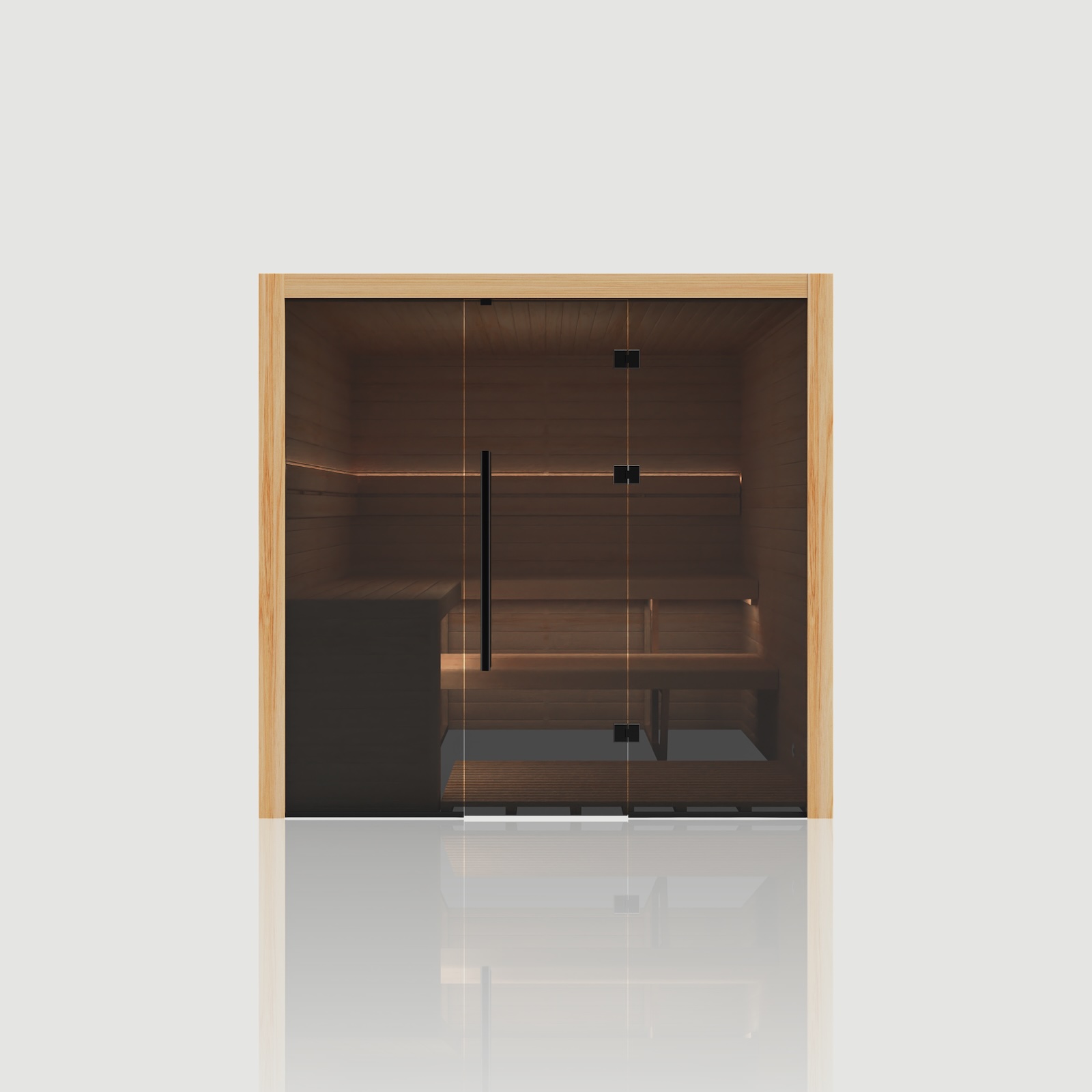 Hekla Traditional 210X Scandi Sauna für 4-5 Personen Saunakabine 210x200x210 cm