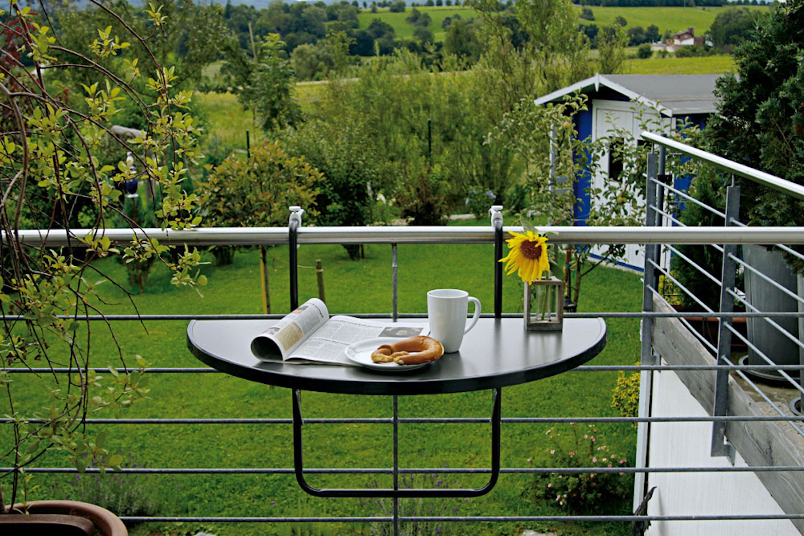 Best Freizeitmöbel Butler - Balkontisch Anthrazit Terrassentisch 100x50 cm