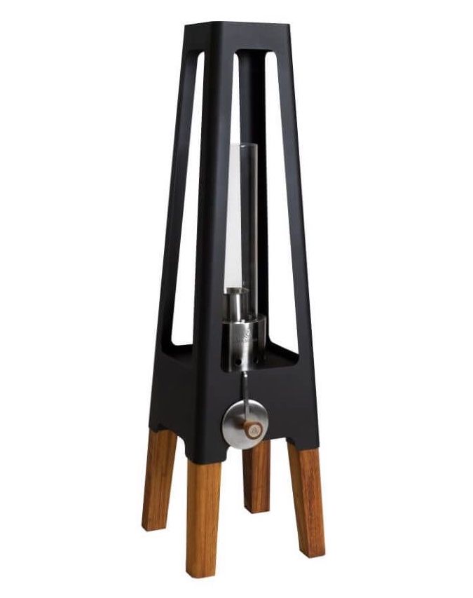 Masuria Gartenlampe Nexo Steel Black Biobrennstofflampe Gartenfeuer