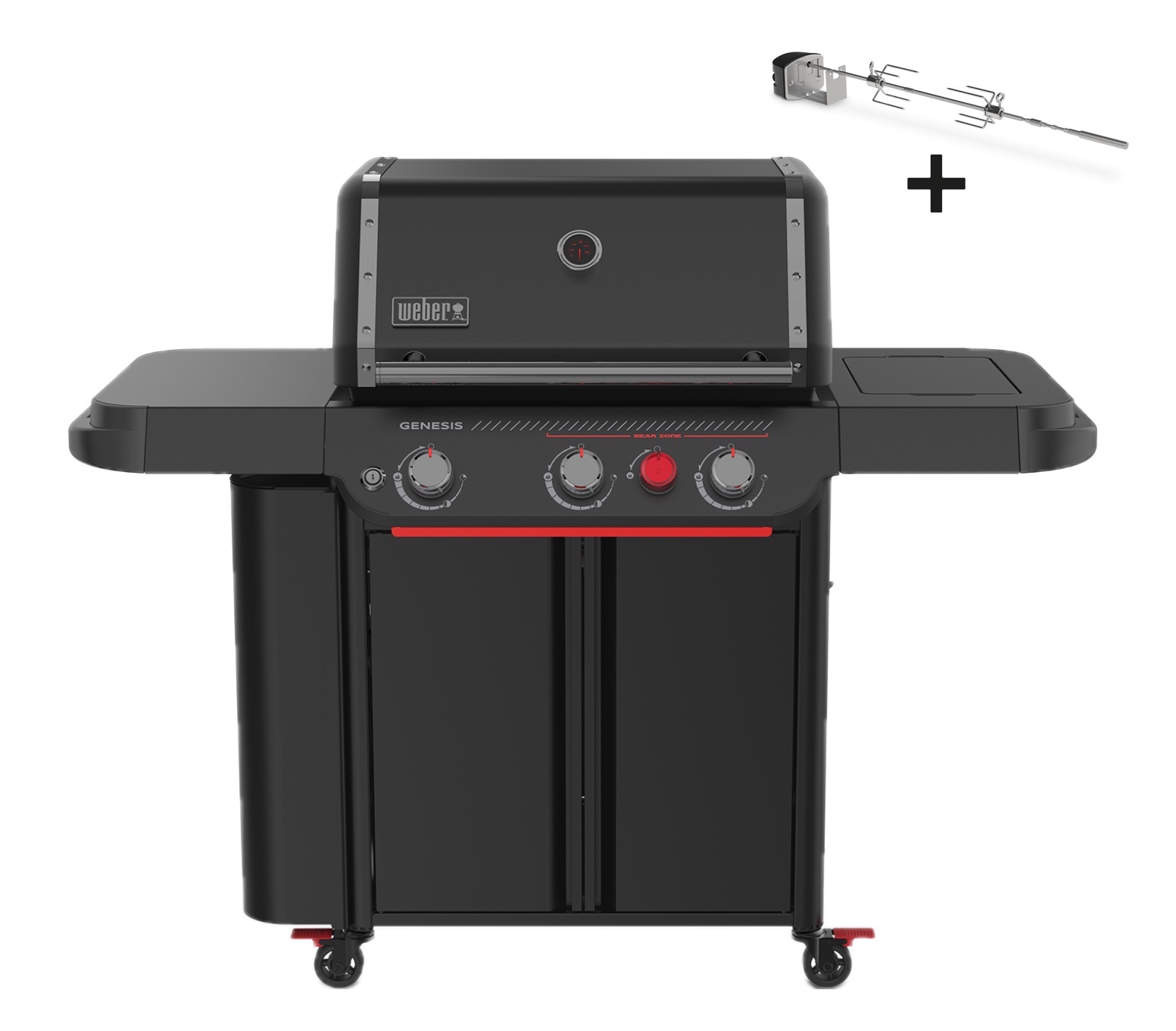 Weber Genesis E-330WR Gasgrill Stealth Edition inkl. Drehspieß 1501537