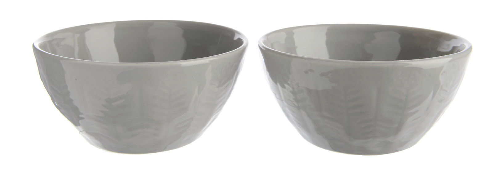 Steingutschale 2er Set praktische Mehrzweckschüssel Ø ca. 13 cm grau