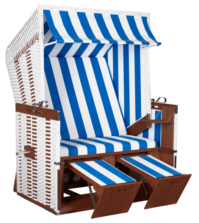 deVries Strandkorb Profi Nordsee Sylt PVC Des. 991 Gartenstrandkorb 124x87x159cm