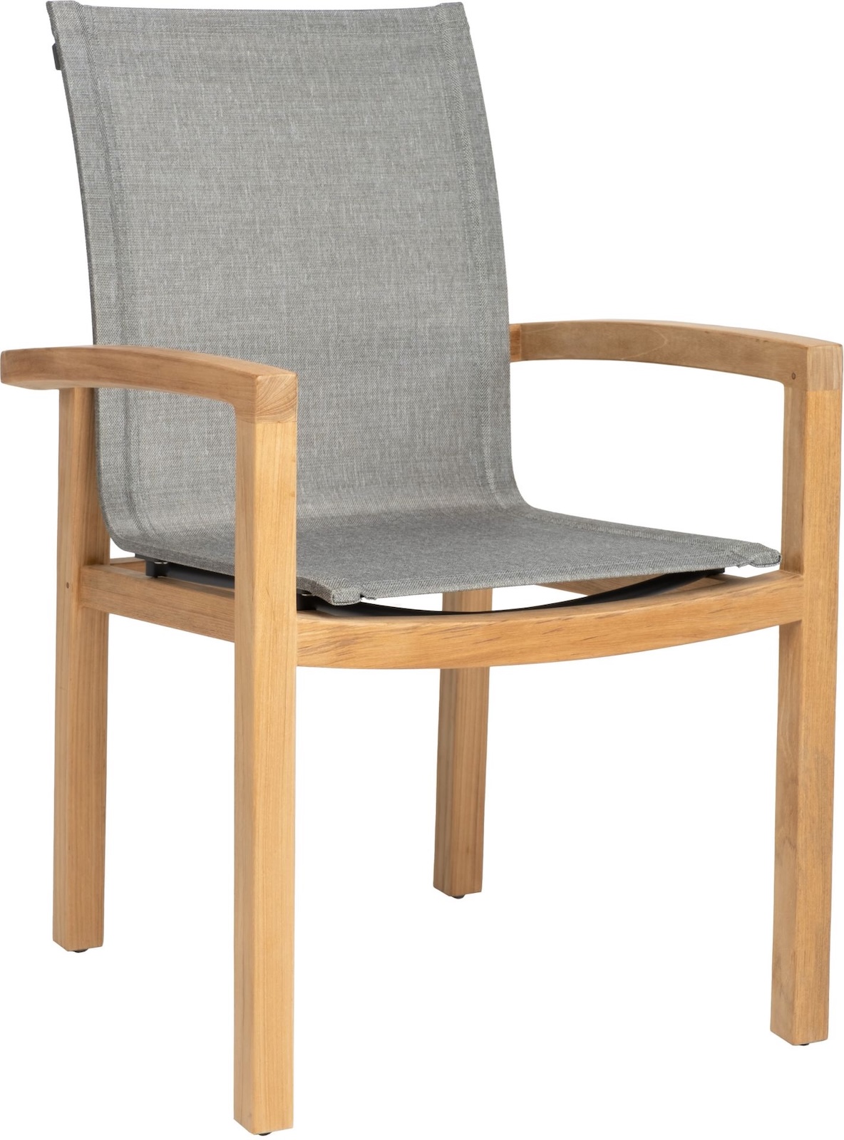 Stern Leah Stuhl Sessel Stapelstuhl Gartenstuhl Teakholz-Gestell leinengrau