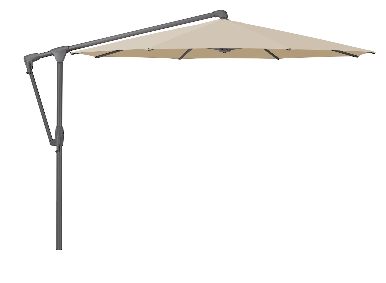 GLATZ Sonnenschirm SUNWING® CASA rund ø 300 cm Gestell anthrazit Farbe 422 Cream Ampelschirm