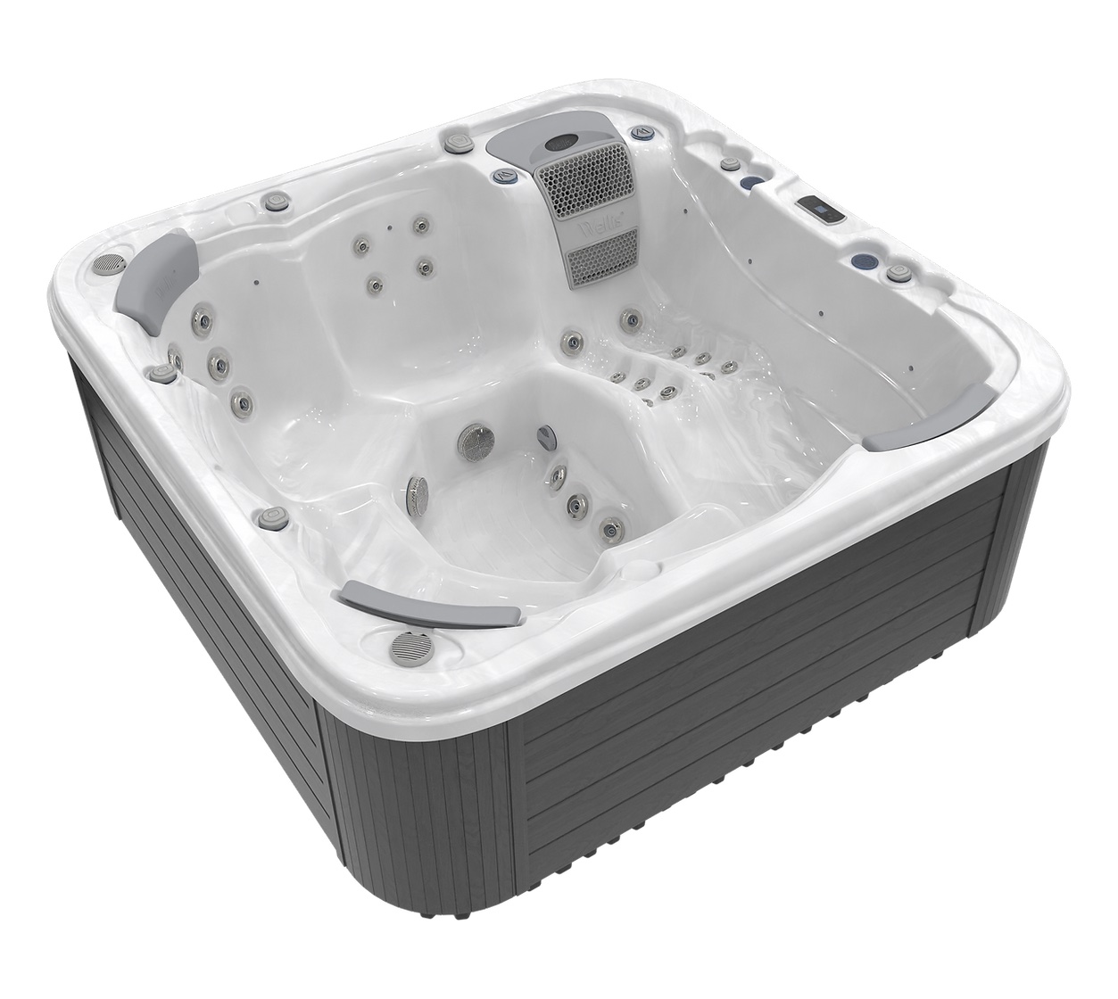 Wellis Lugano Life Whirlpool Außenwhirlpool 230x230x94cm für 6 Personen inkl. Thermocover