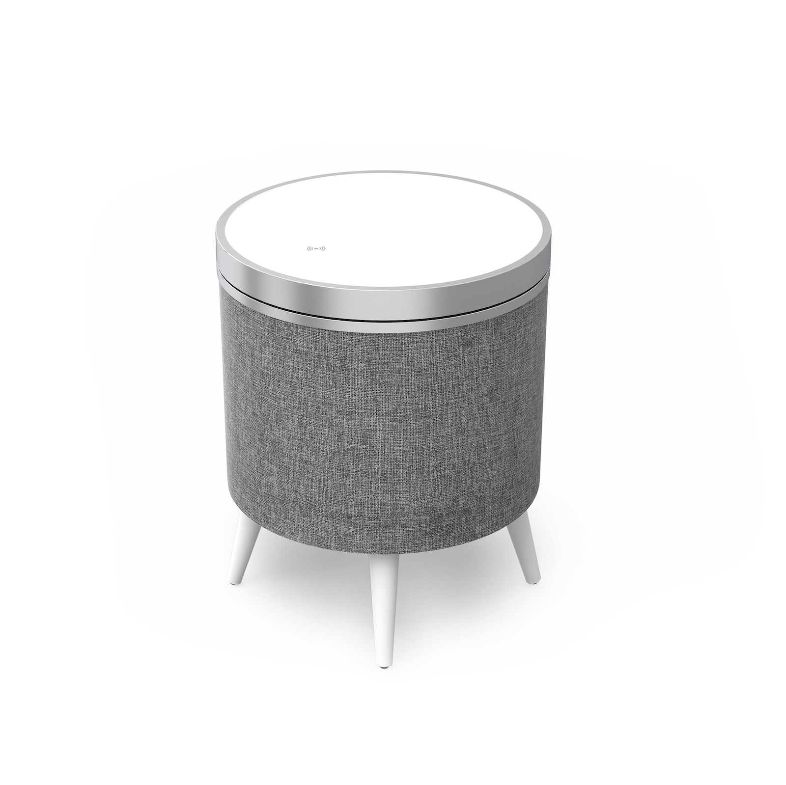 Block Stockholm Tischlautsprecher Tisch mit Bluetooth Laut­spre­cher von Audioblock weiß