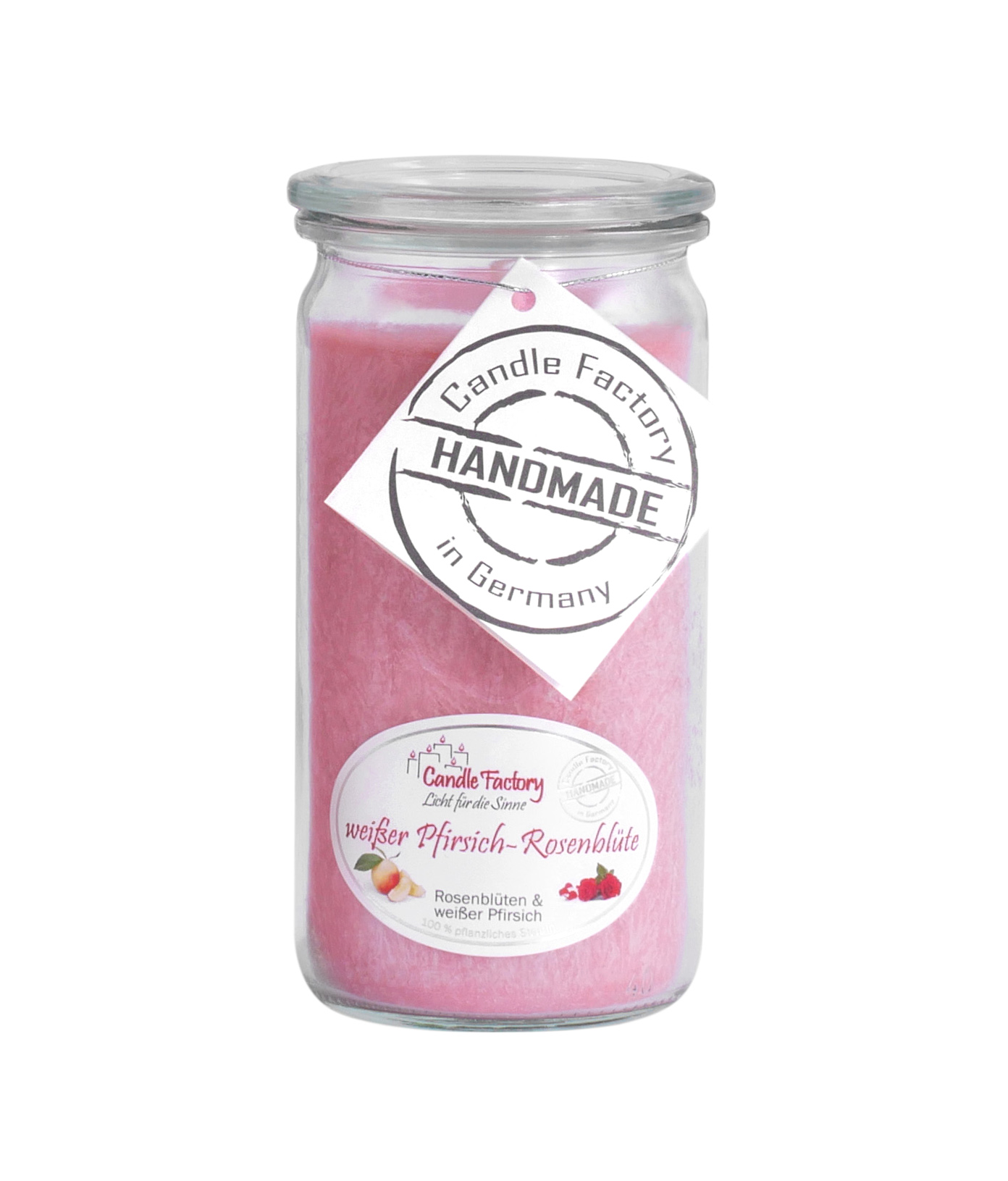 Candle Factory Mini Jumbo Weißer Pfirsich-Rosenblüte Duftkerze 307-087