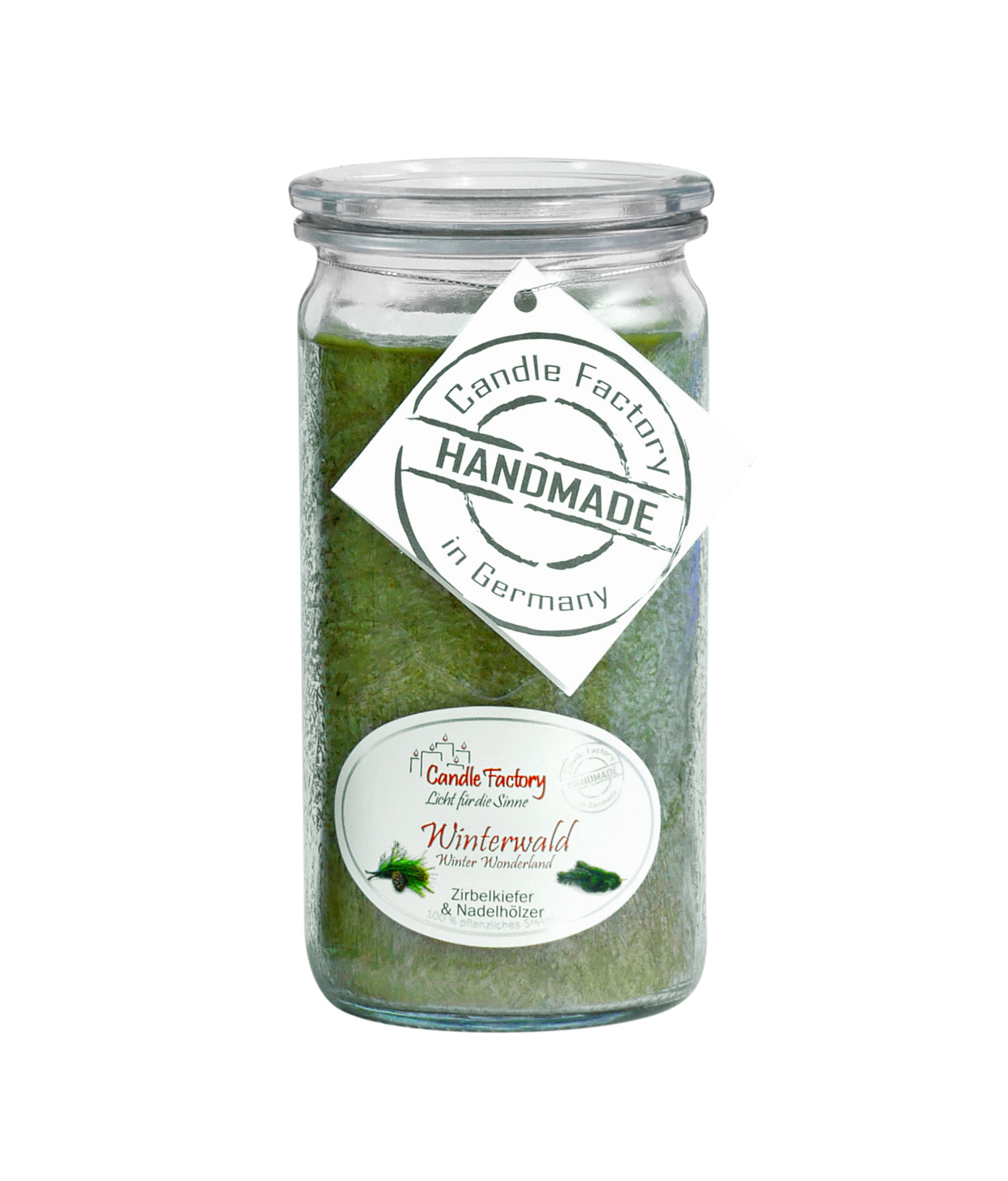 Candle Factory Mini Jumbo Winterwald tannengrün Duftkerze 307-090