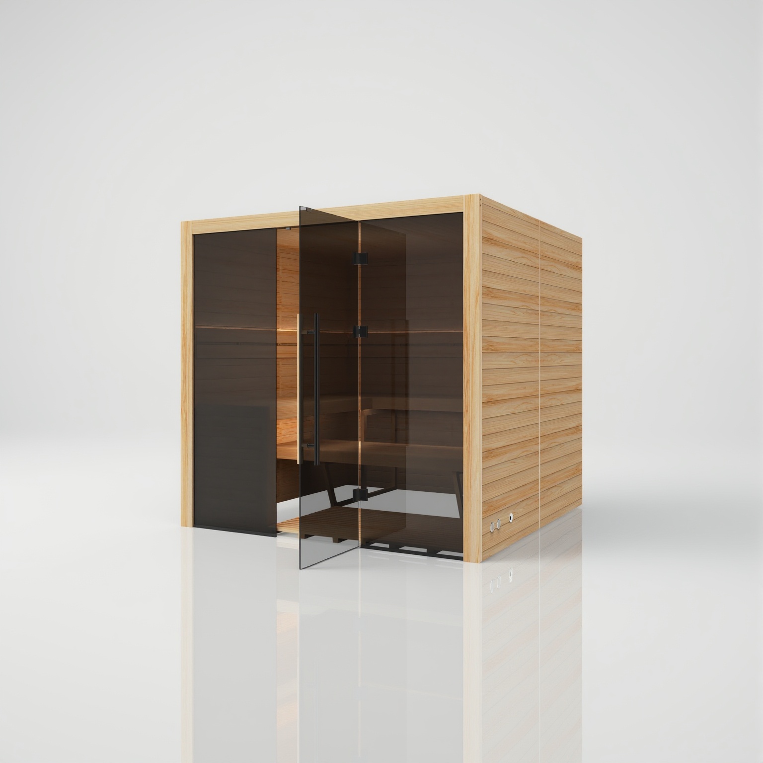 Hekla Traditional 210X Scandi Sauna für 4-5 Personen Saunakabine 210x200x210 cm