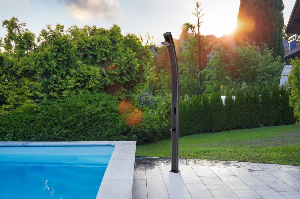 Steinbach Solardusche Compact Außendusche Gartendusche mit 25 l Aluminiumtank