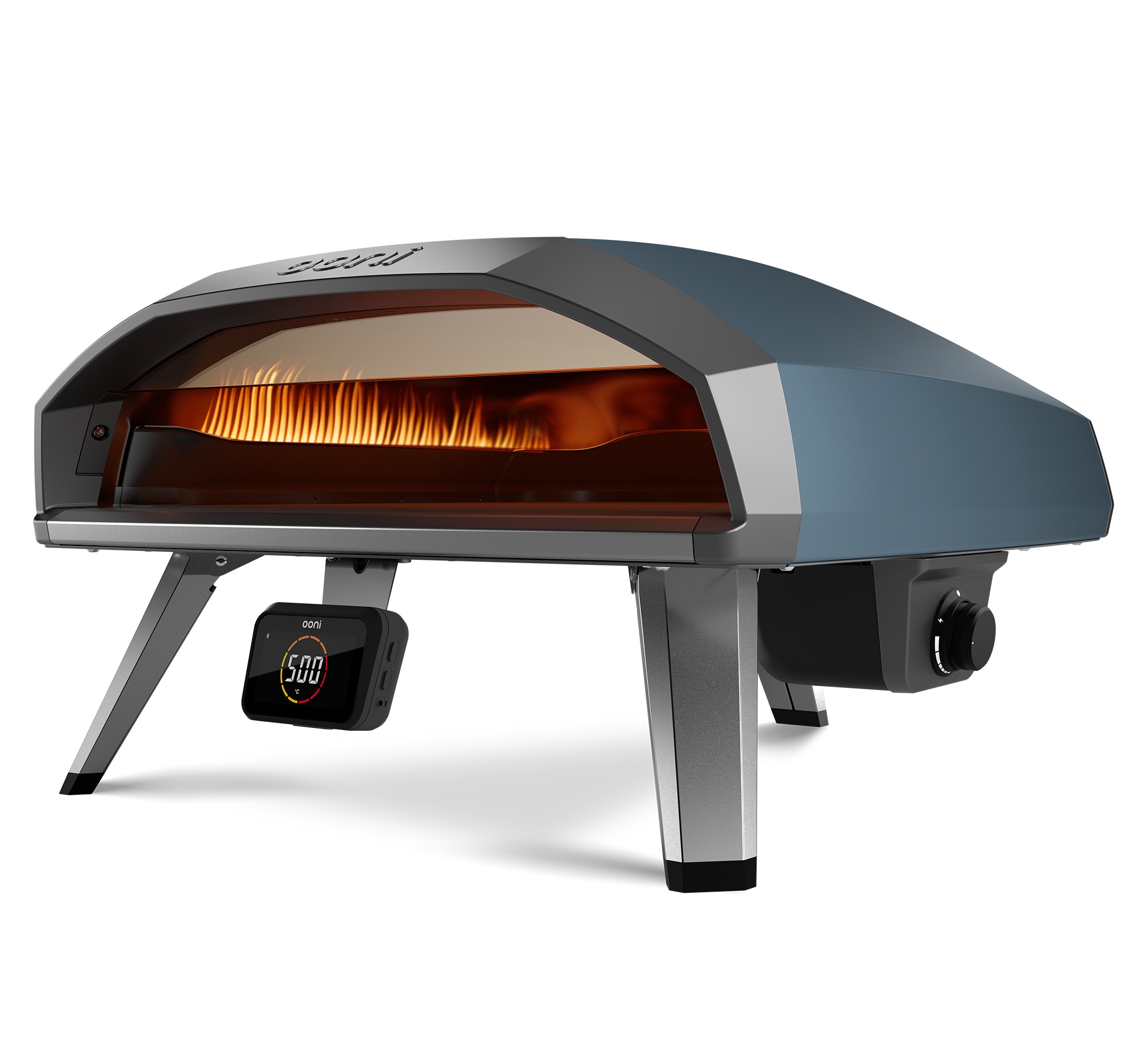 Ooni Koda 2 PRO Gas Pizzaofen 50 mBar Slate Blue Outdoor Pizzaofen mit 45 cm Koch- und Backfläche