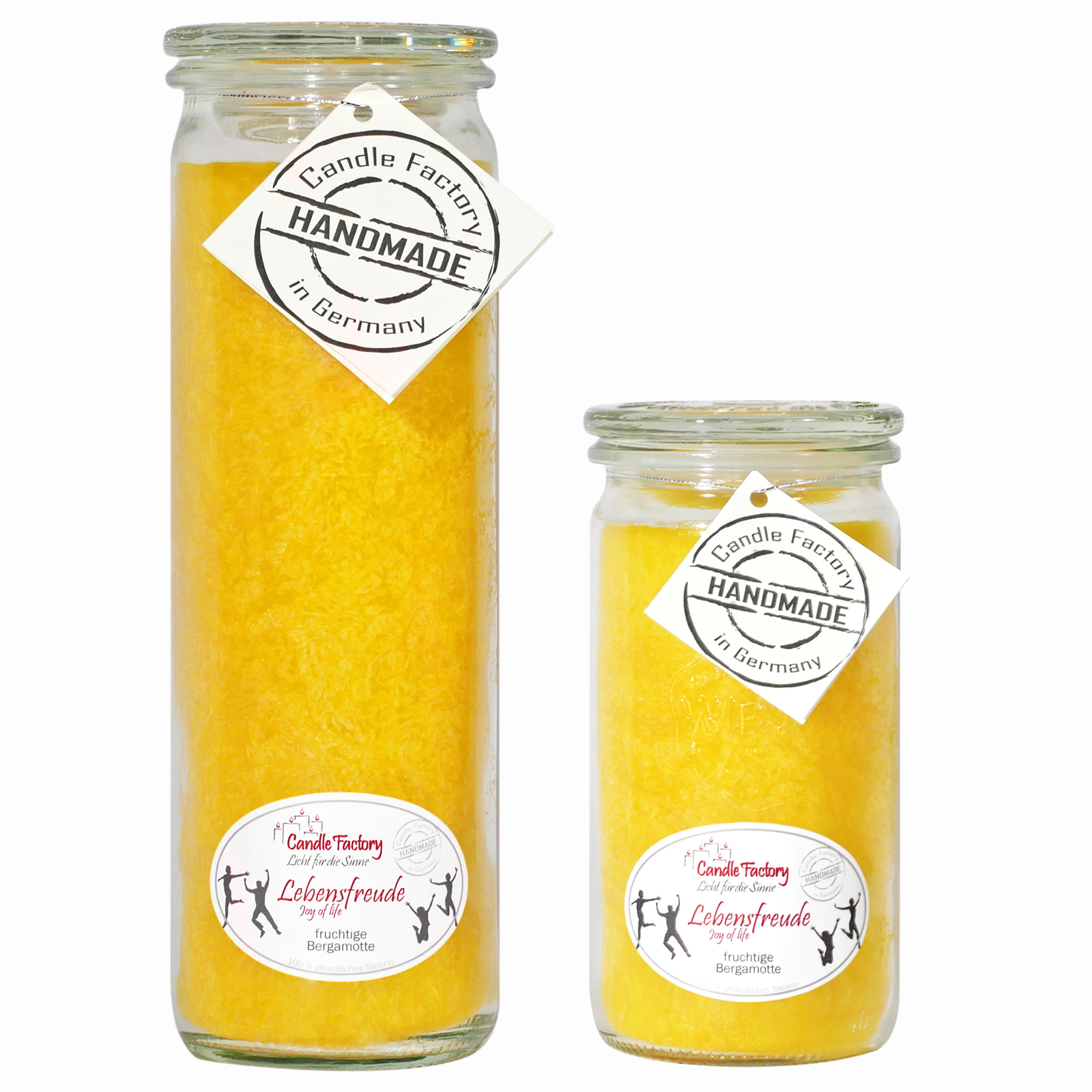 Candle Factory Kerzen-Set Lebensfreude Big + Mini Jumbo Duftkerze Dekokerze