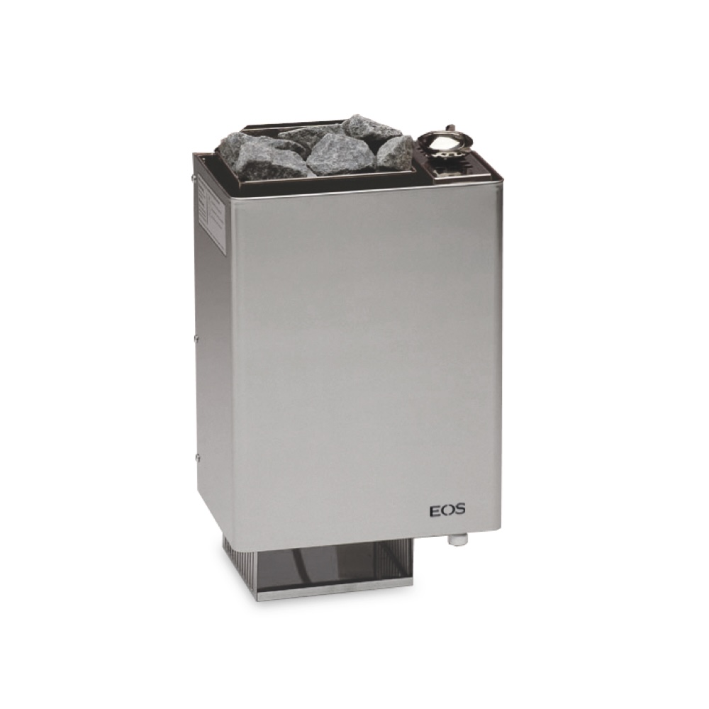 Eos Bi-O Mini W 3 kW Combi Saunaofen mit Verdampfer Wandofen Edelstahl