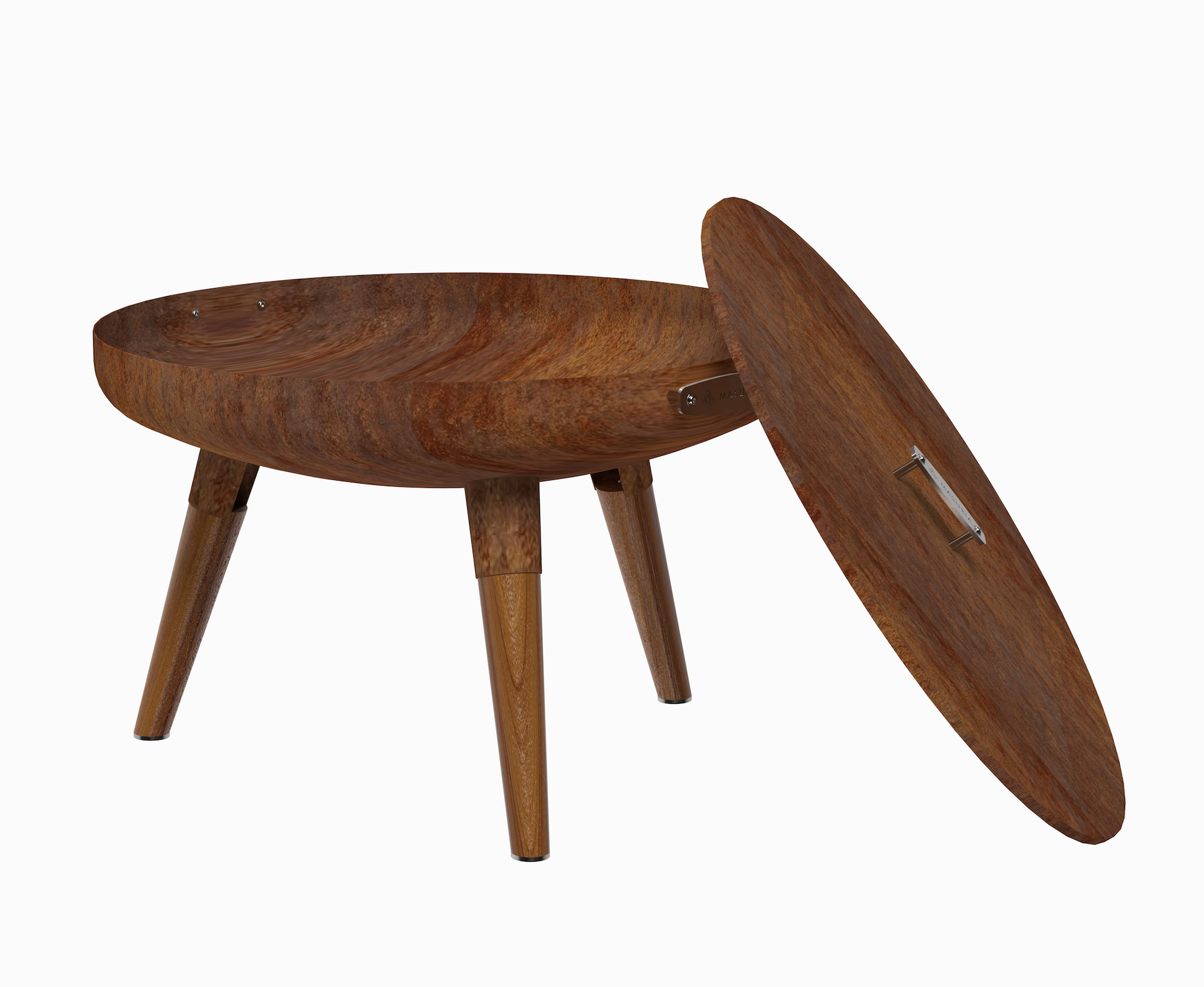 Masuria Feuerstelle Nexo 600 Corten 69 × 61 × 55 cm Feuerschale aus Cortenstahl