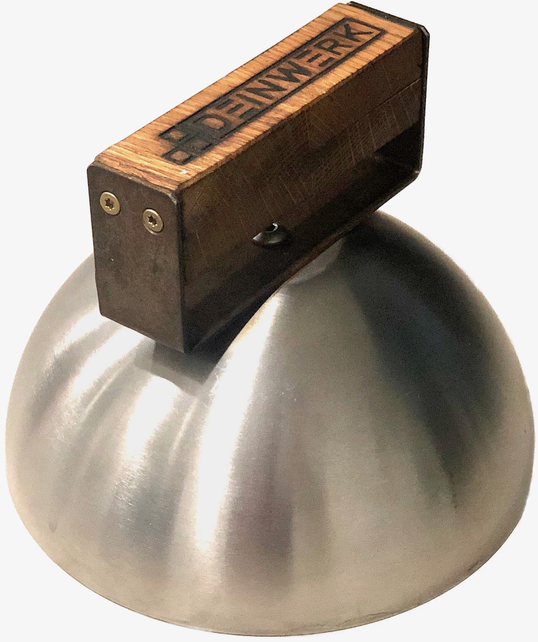 DEINWERK Schmelzglocke Ø 28 cm Edelstahl/Corten/Eiche für Grillfass Grilltonne