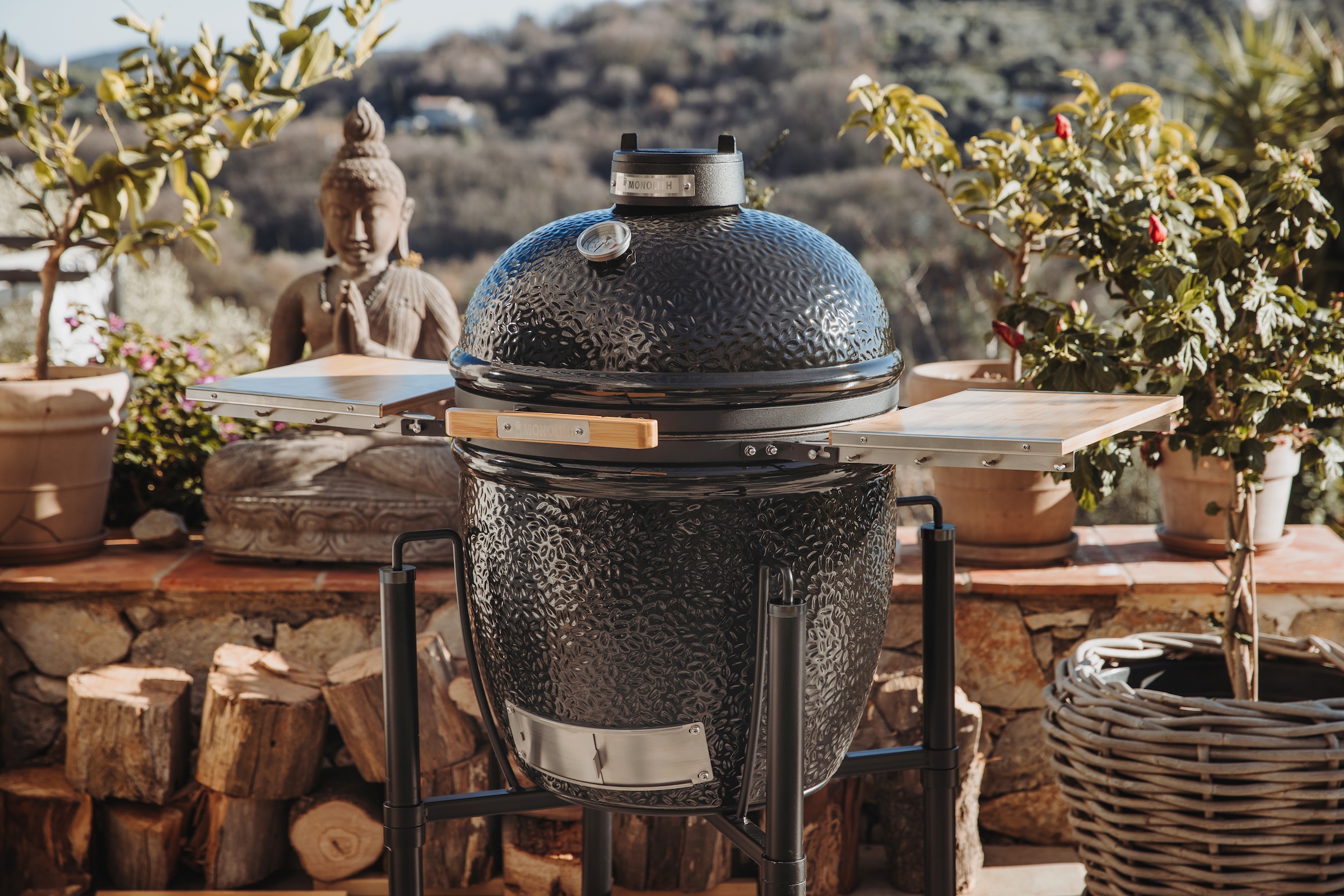 Monolith Keramikgrill MONOLITH ONE.55 mit Gestell und Seitentische 201000.55