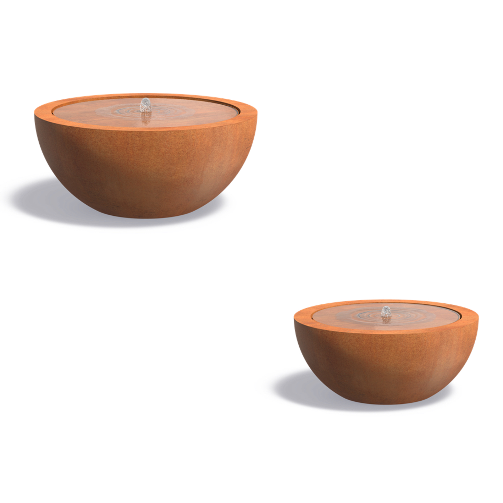 Adezz Bayou aus Corten-Stahl Wasserelement Inkl. Pumpe, Brunnen und LED-Beleuchtung