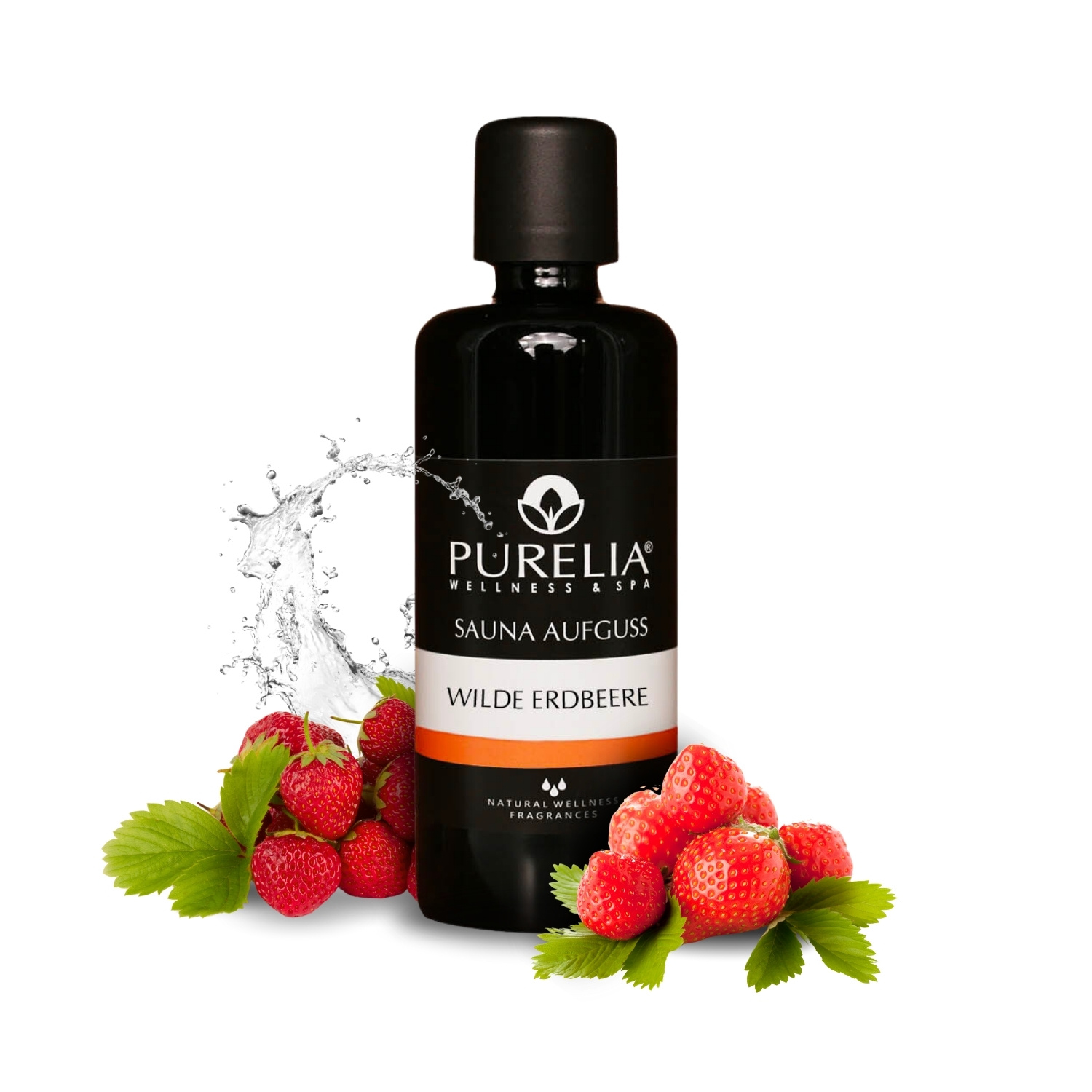 PURELIA Saunaaufguss Konzentrat Wilde Erdbeere 100 ml natürlicher Sauna-aufguss - reine ätherische Öle