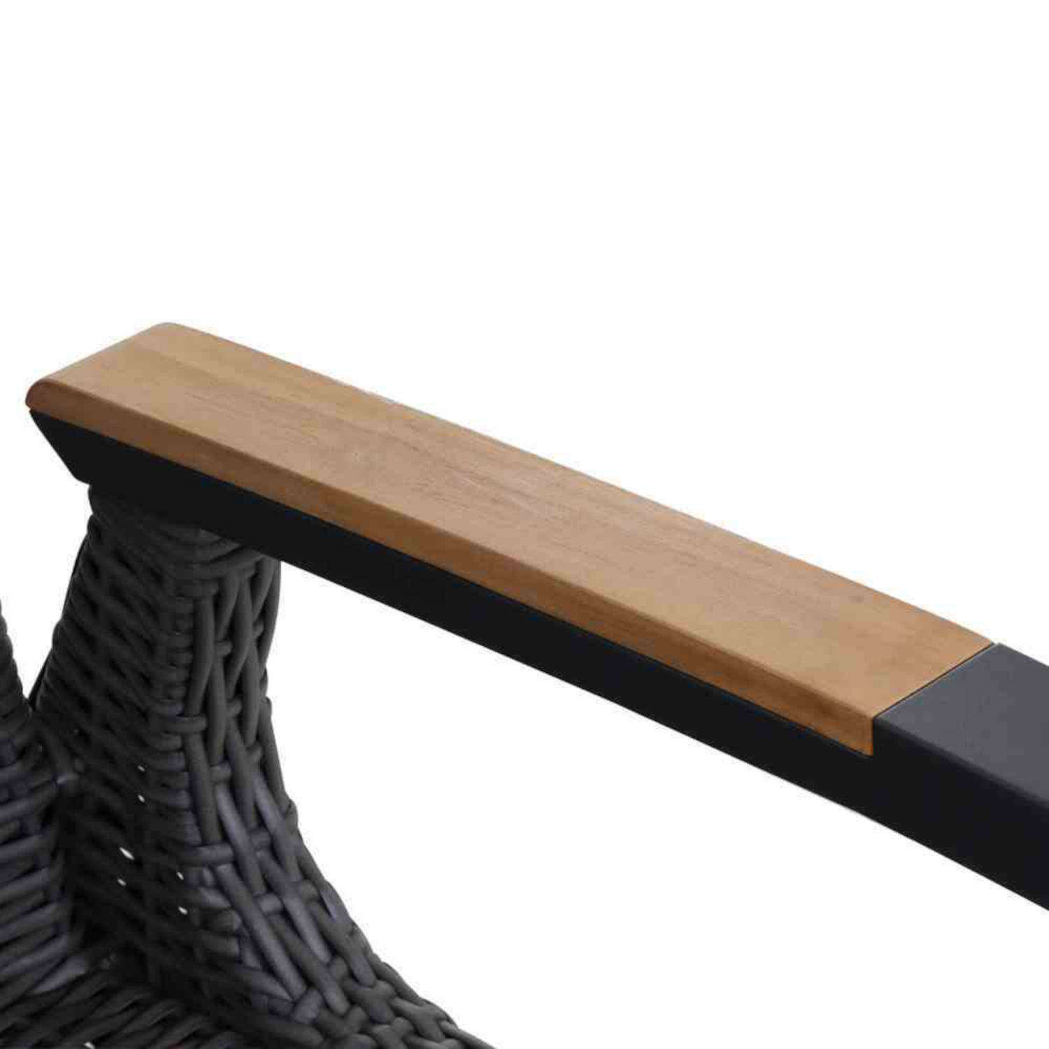 Siena Garden Dining-Sessel Lugano Alu anthrazit/Teak Hochlehner
