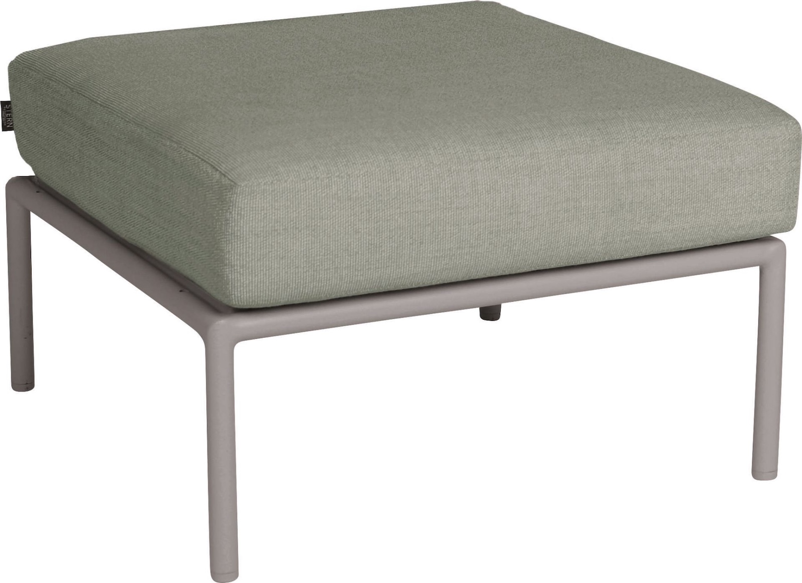 Stern Romy Hocker Sitzhocker Lounge-Hocker Aluminium greige Kissen greige/salbei