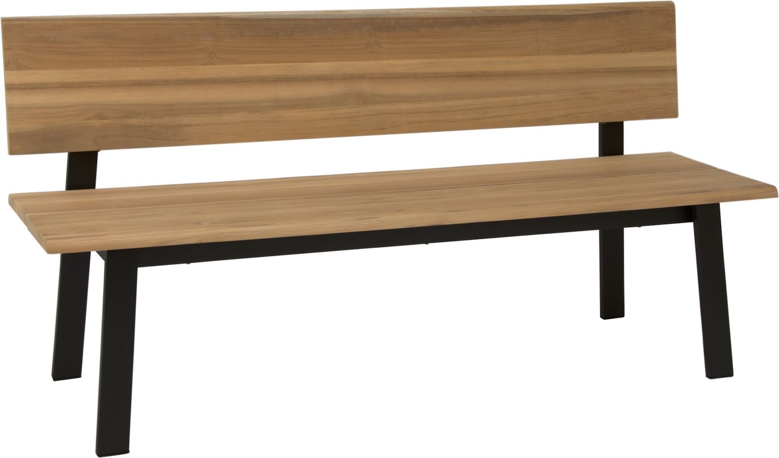 Stern Sam 3-Sitzer Gartenbank Lounge-Bank Holzbank Bank Teakholz Aluminium