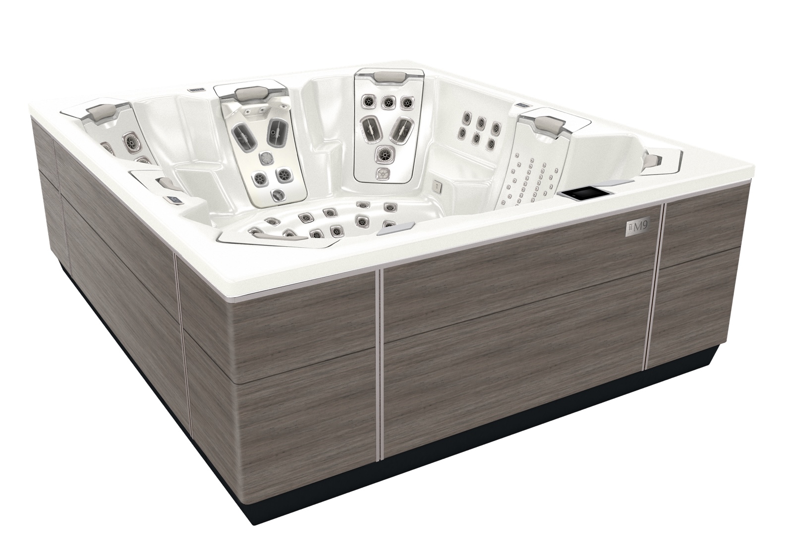 Bullfrog Spas M9 Premium Whirlpool für 10 Personen 279x239x96cm Shoreline Grey