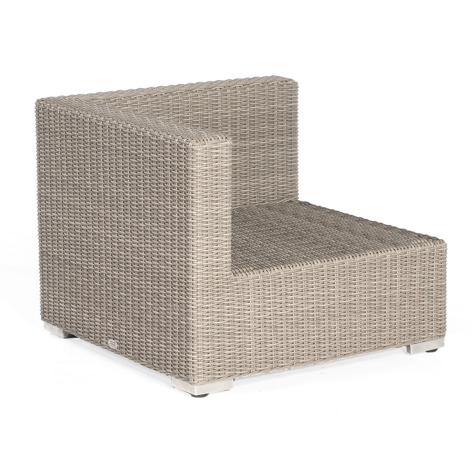 Sonnenpartner Residence Lounge-Eckmodul Alu mit Polyrattan inkl. Kissen stone-grey
