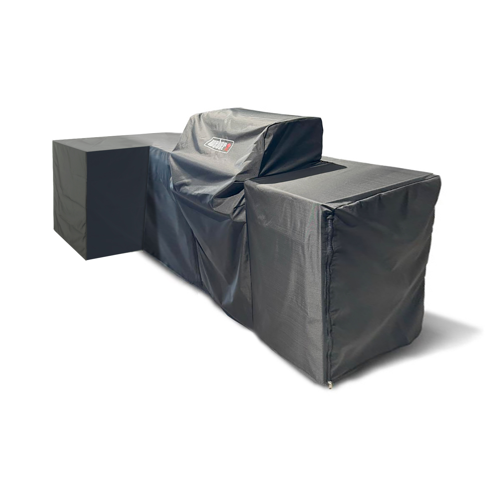 BBQ Kitchen Abdeckhaube für 3 Module, Genesis 3-Brenner Grill rechts platziert mit Eck-Modul