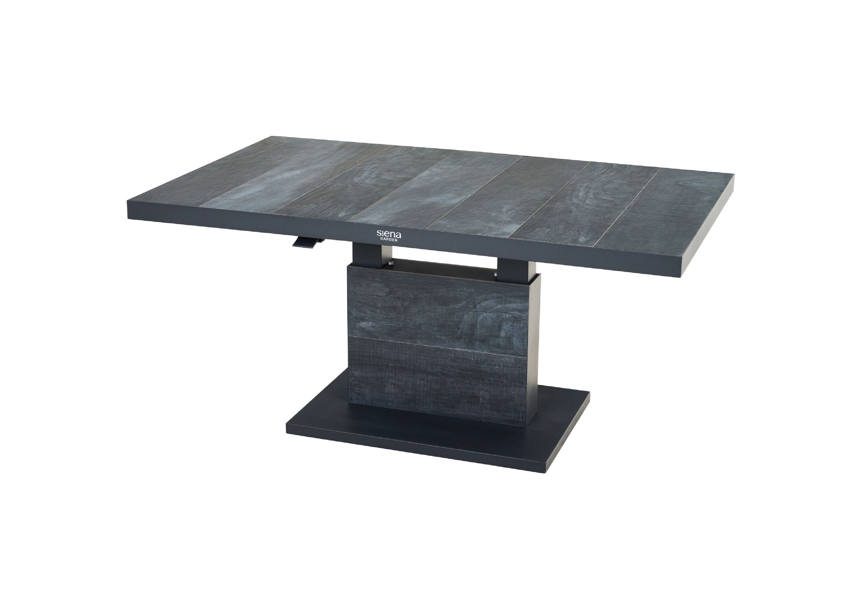 Siena Garden Talina Lifttisch - 140 x 85 cm, Aluminiumgestell & Keramik, wood-grey (T50285)