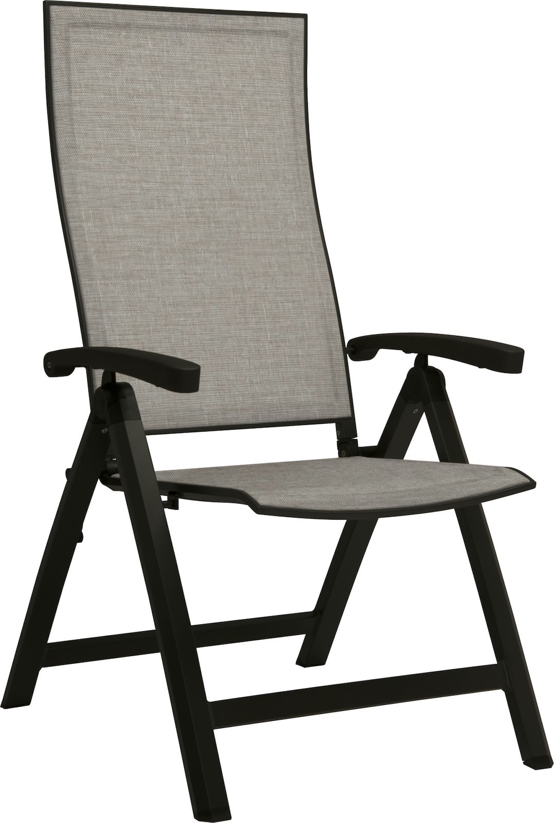 Stern Kari Klappsessel Klappstuhl Gartenstuhl Gartensessel leinengrau/schwarz