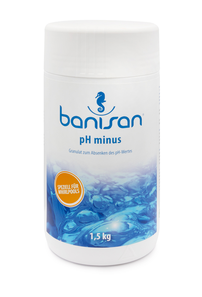 Banisan pH minus Granulat 1,5 Kg pH-Minus für Whirlpools pH-Wert Regulierung