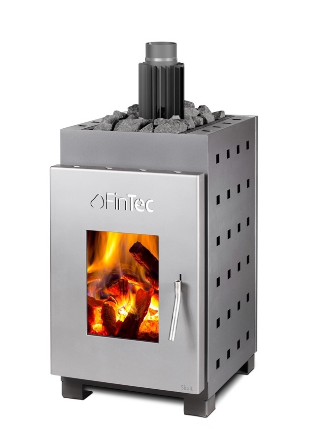 FinTec SKULT Holz-Saunaofen 13,9 kW holzbefeuerter Saunaofen mit BImSchV 2
