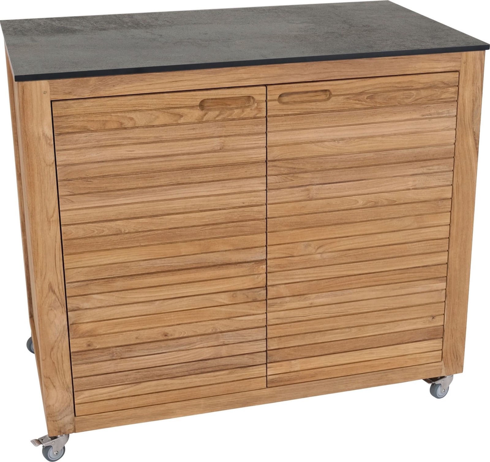 Stern Sideboard Elma 2 Türen 100x58x88 cm Old Teak Arbeitsplatte Silverstar Smoky