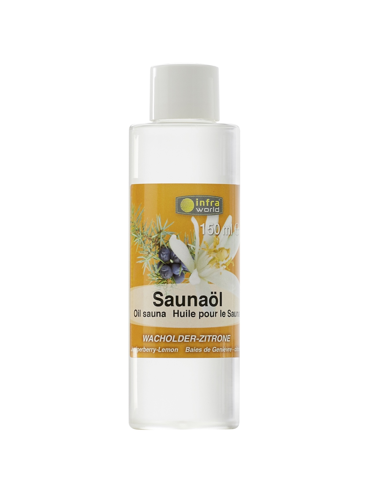 Infraworld Saunaöl Wacholder Zitrone Saunaaufguss Saunaduft 150 ml S2263-2
