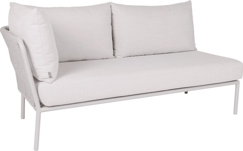 Stern Element Romy Lounge 2-Sitzer Armlehne rechts Aluminium greige Kissen 100% Polyacryl Vanilla