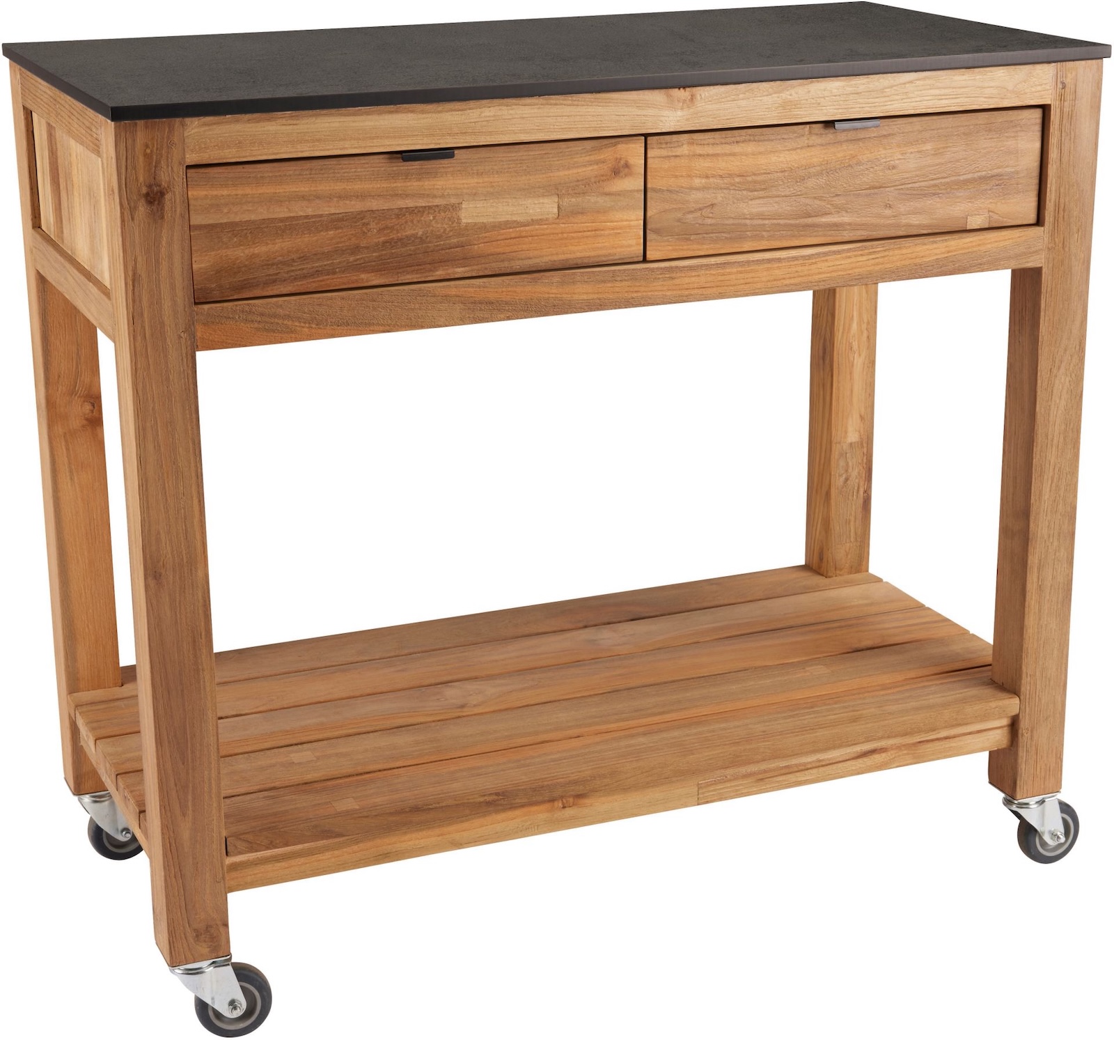 Stern Sideboard Hilda mit 2 Schubladen 100x50x92 cm Old Teak Silverstar Smoky