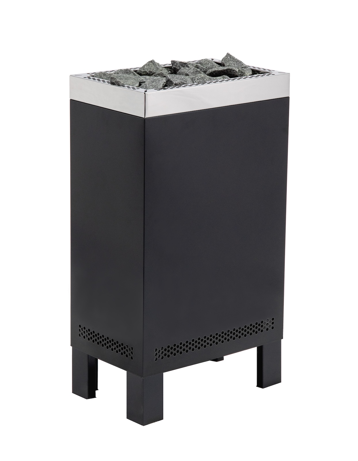 Infraworld Sparta Floor finnischer Saunaofen 8 kW schwarz inkl. Saunasteine