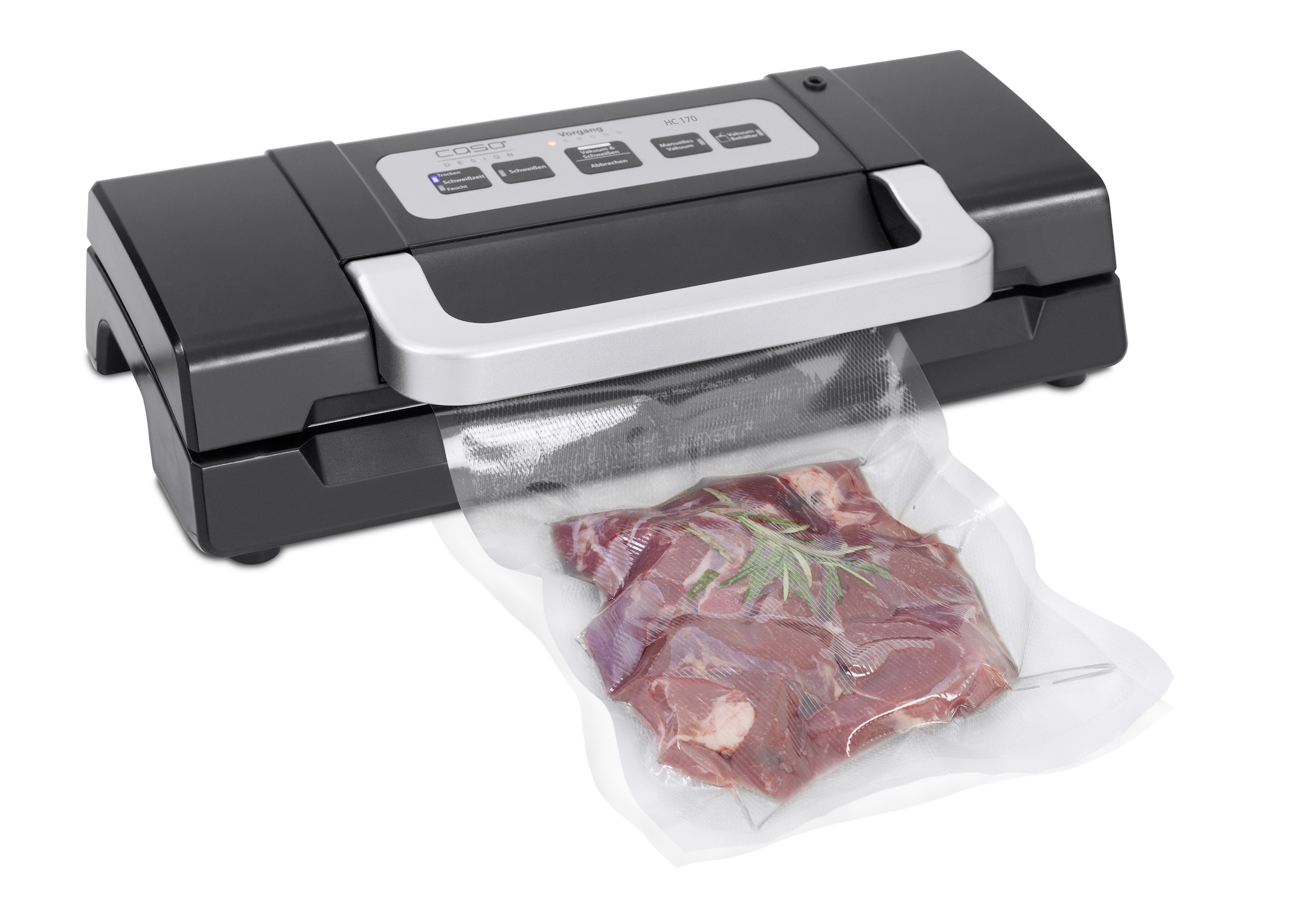 Caso Design HC 170 vollautomatisches Vakuumiersystem Vakuumierer inkl. 10 Folienbeutel