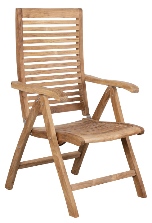 deVries Hochlehner-Klappsessel "TELLUS" aus Teakholz Größe 62 x 64 x 114 cm