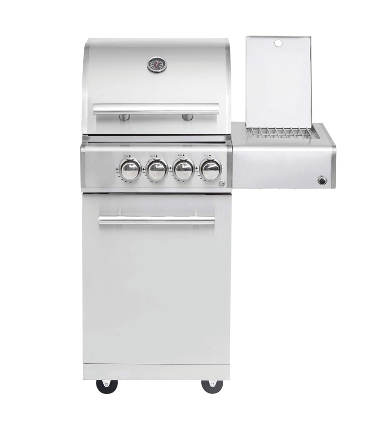 ALLGRILL Gasgrill CHEF S Edelstahl Modular Grundmodell 2 Brenner, Seitenkocher, Backburner (500902)