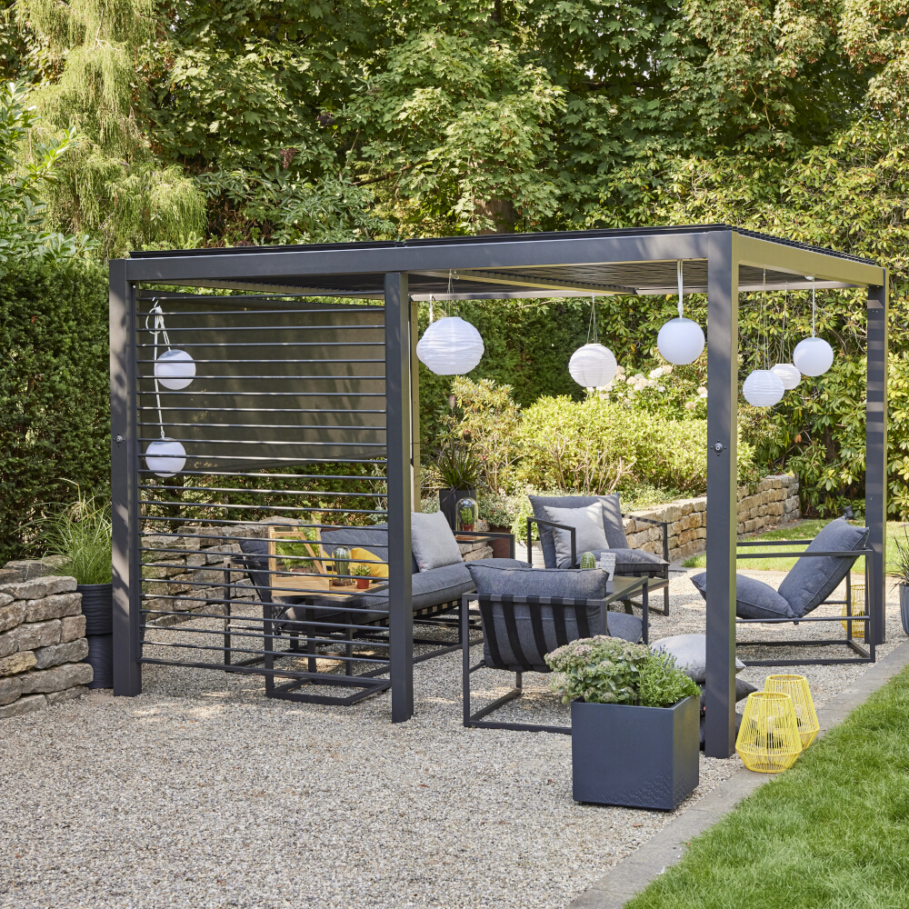 Siena Garden Pergola SCHATTENMANUFAKTUR® VIVERA, 320 x 320 x 225 cm anthrazit P11805