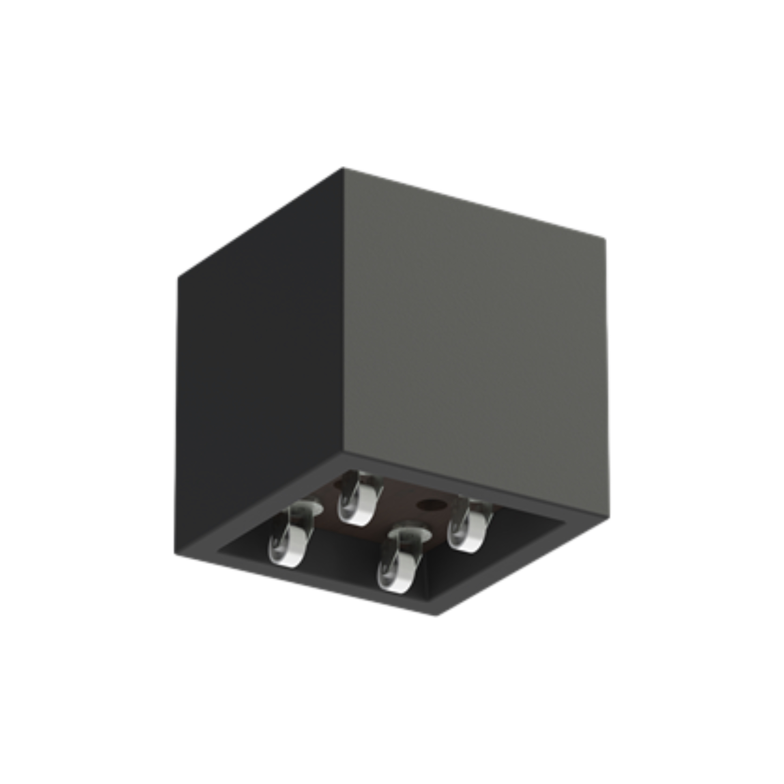 Adezz Carrez Pflanzgefäß mit Rollen Fiberglas Pflanzkübel 70x70x70 cm schwarz