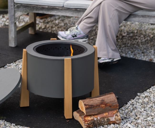 REDFIRE® Pellet Firepit Lion Feuerschale Ash Grey Feuerkorb Ø 45 cm 210804