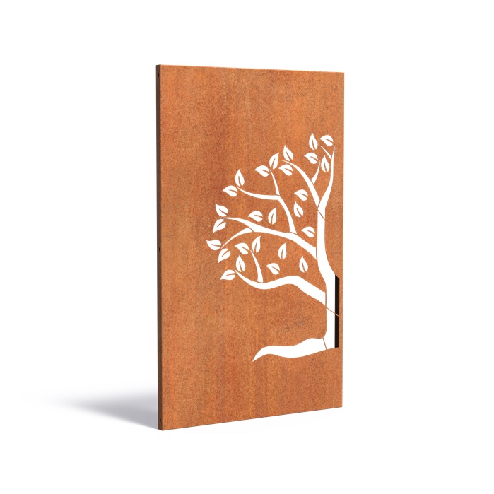 Adezz Paneel Abstract CPA8.1 Cortenstahl 110x180cm Gartenpaneel Sichtschutz Paneel